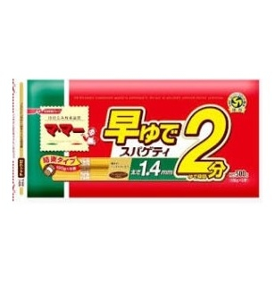 ママー　早ゆでスパゲティ　チャック付結束タイプ〈１．４ｍｍ〉　５００ｇ