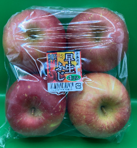 青森県産　早生ふじりんご（Ｍ）　４コ入・１袋