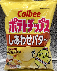 カルビー　ポテトチップスし　あわせバタ～　５５ｇ