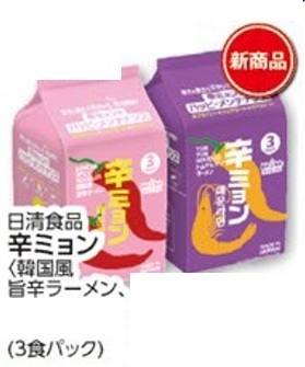 日清食品　辛ミョン　韓国風旨辛ラーメン　３食パック